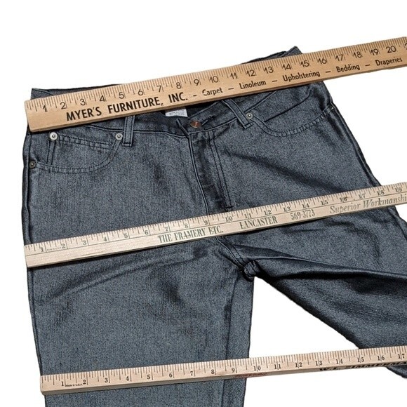 R4R Rave 4 Real shimmer metallic like grey Y2K vintage jeans size 11 Junior - Picture 4 of 10